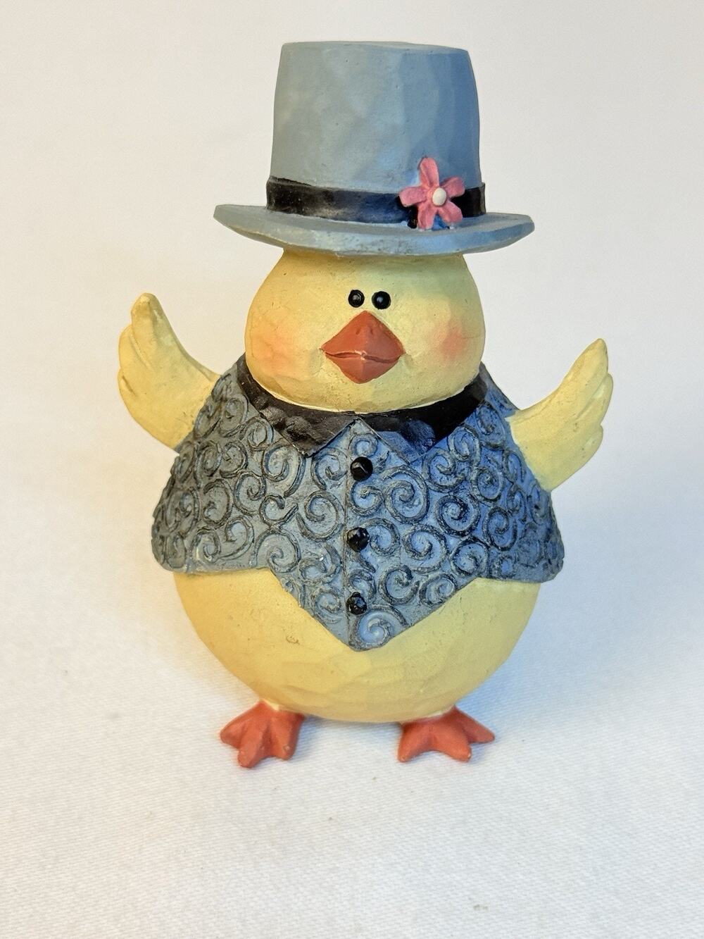 Blossom Bucket Suzi Anthropomorphic Easter Chick W/ Top Hat